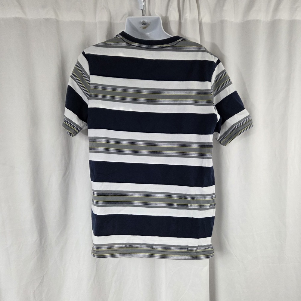 Wonder Nation Shirt Kids Size M White Striped Crew Neck Short Sleeve Tee Top - Picture 2 of 6